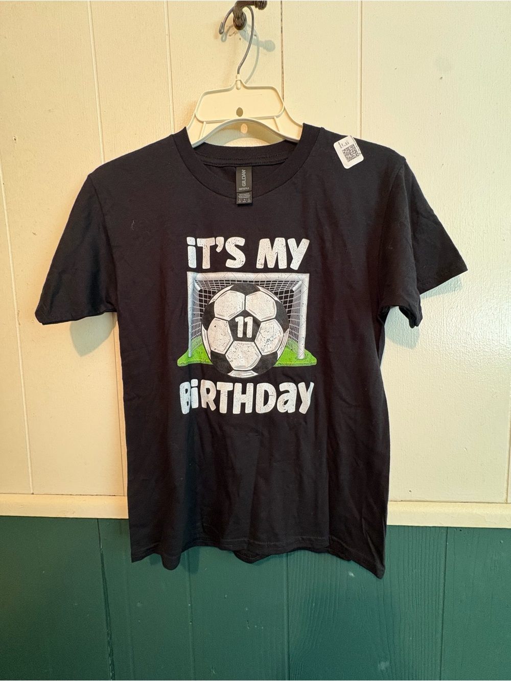 Gildan Black Kids Soccer 'It's My Birthday' Tee